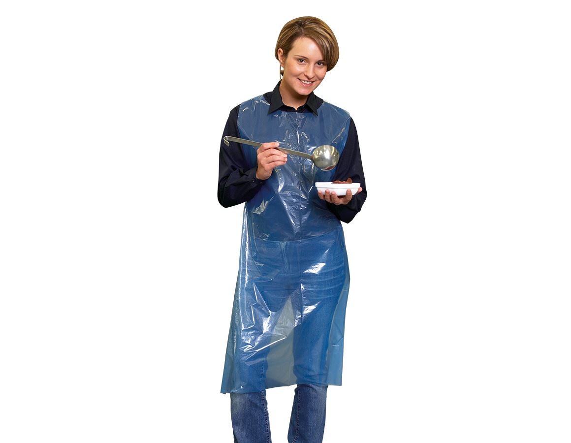Wegwerpkleding: Polyethyleen-schorten + blauw