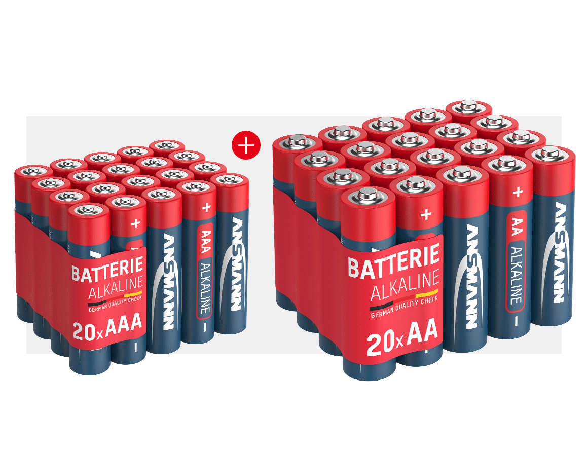 Bedrijfsuitrusting: Ansmann batterijen combipakket, 40 stuks