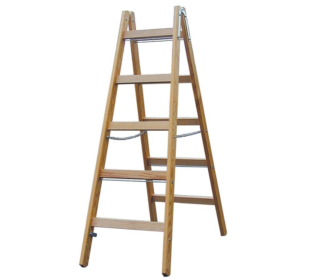 Ladders: KRAUSE Dubbel tredentrapleer, hout