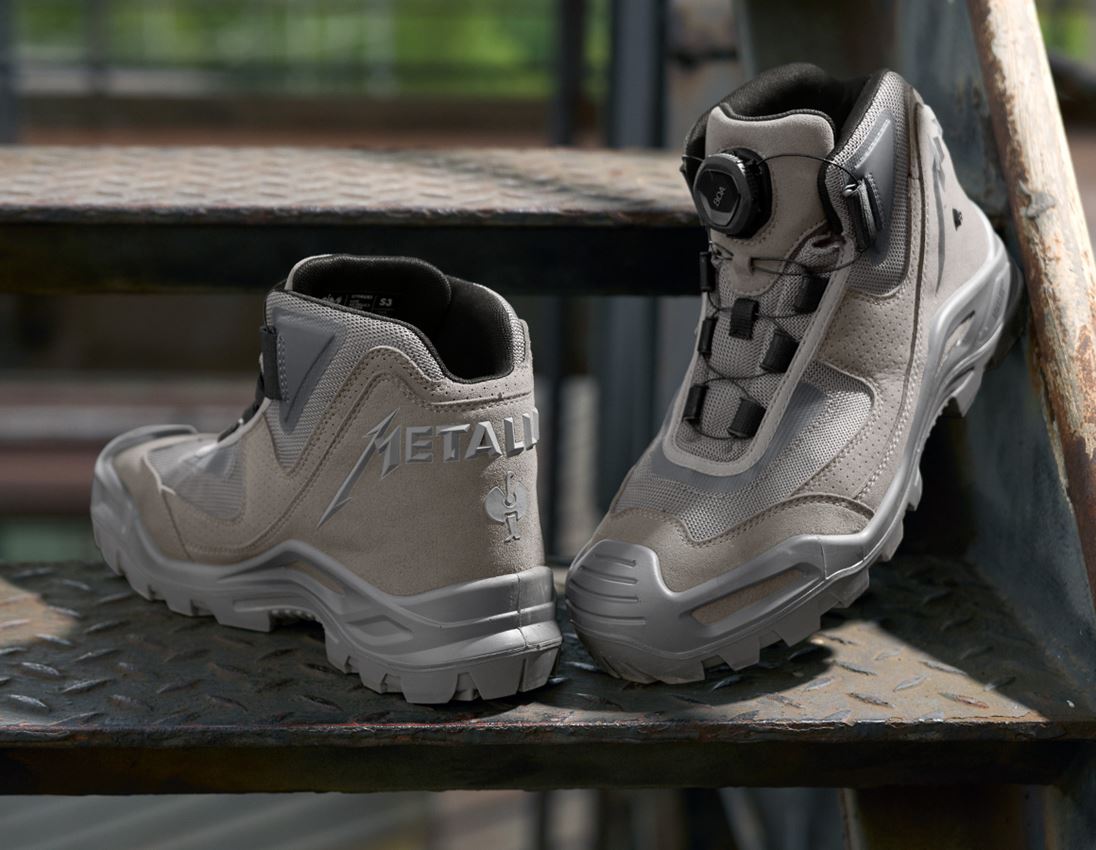 Schoenen: Metallica safety boots + graniet