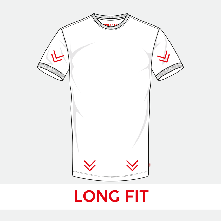 Bovenkleding: e.s. T-Shirt cotton stretch, long fit + kobalt 2