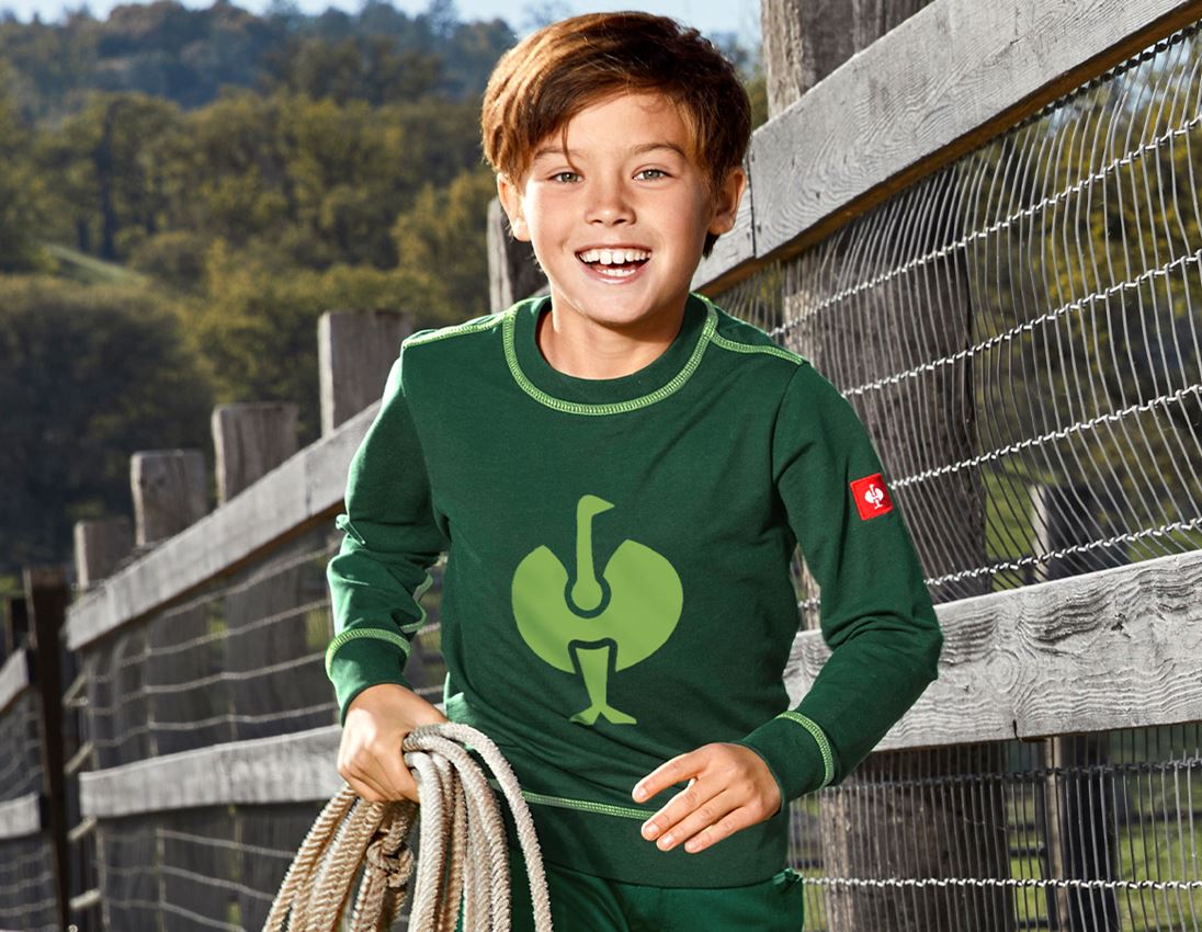 Bovenkleding: Sweatshirt e.s.motion 2020, kinderen + groen/zeegroen