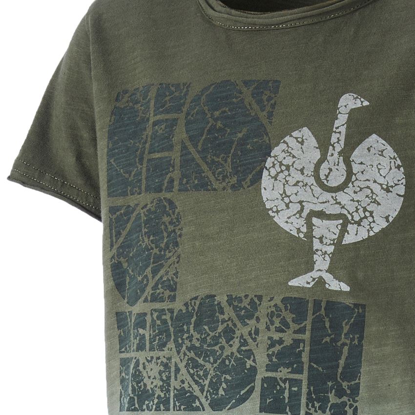 Bovenkleding: e.s. T-Shirt denim workwear, kinderen + camouflagegroen vintage 2