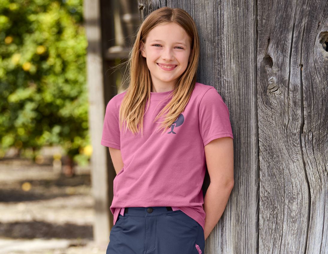 Kleding: T-Shirt e.s.trail, kinderen + tarapink/diepblauw 1