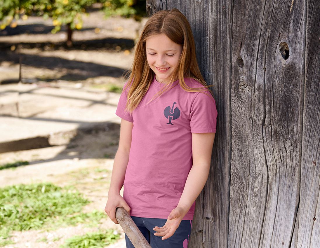 Bovenkleding: T-Shirt e.s.trail, kinderen + tarapink/diepblauw