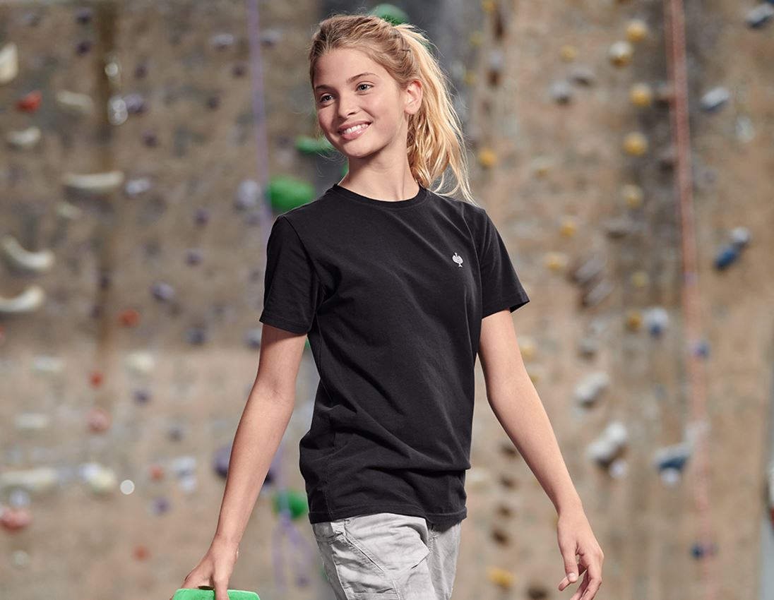Bovenkleding: T-Shirt e.s.motion ten pure, kinderen + oxidezwart vintage