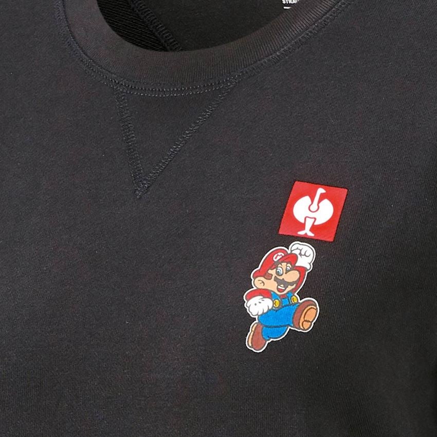Bovenkleding: Super Mario sweatshirt, dames + zwart 2