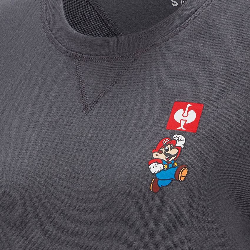 Bovenkleding: Super Mario sweatshirt, dames + antraciet 2