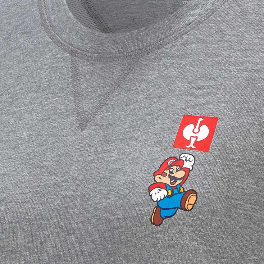 Bovenkleding: Super Mario sweatshirt, dames + grijs mêlee 2