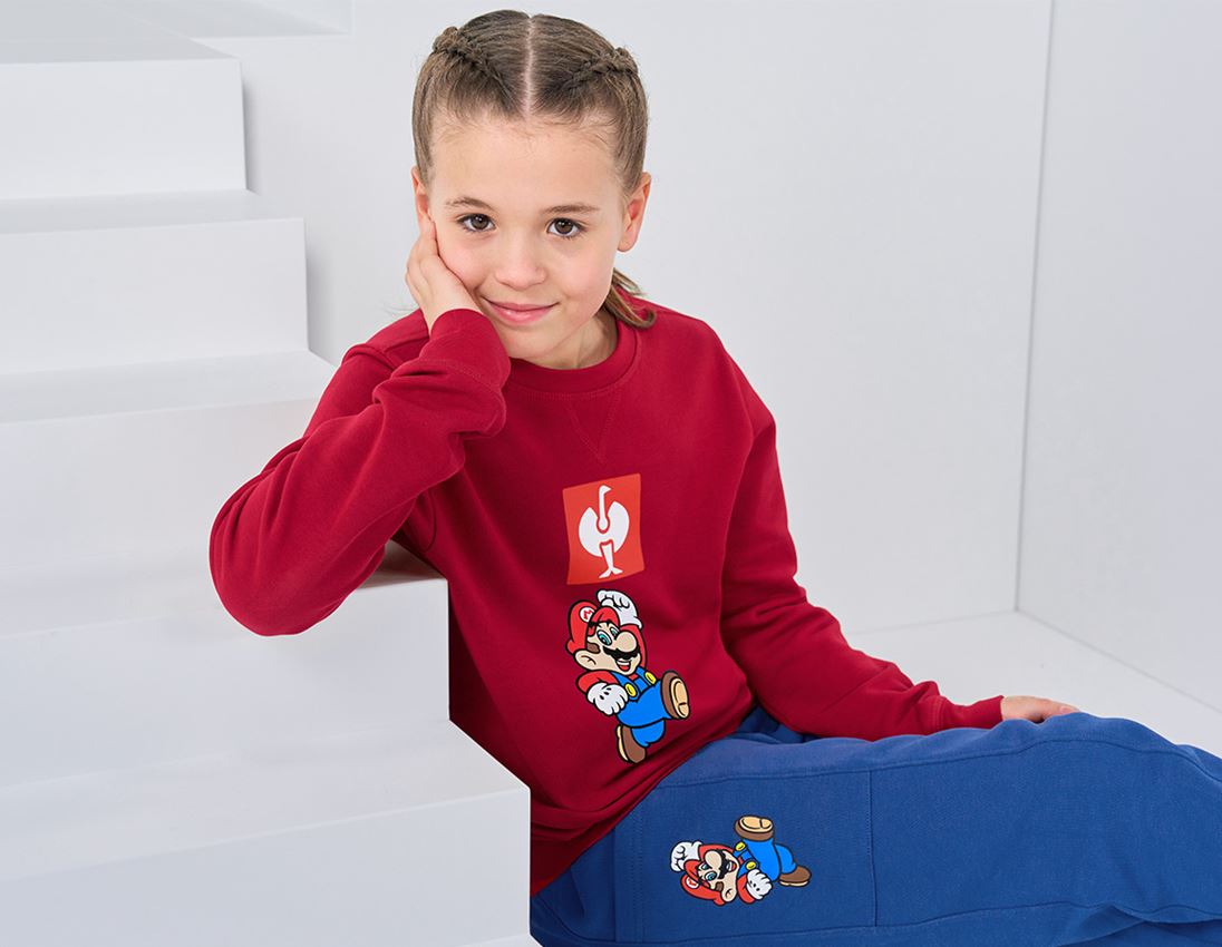 Samenwerkingen: Super Mario sweatshirt, kids + vuurrood