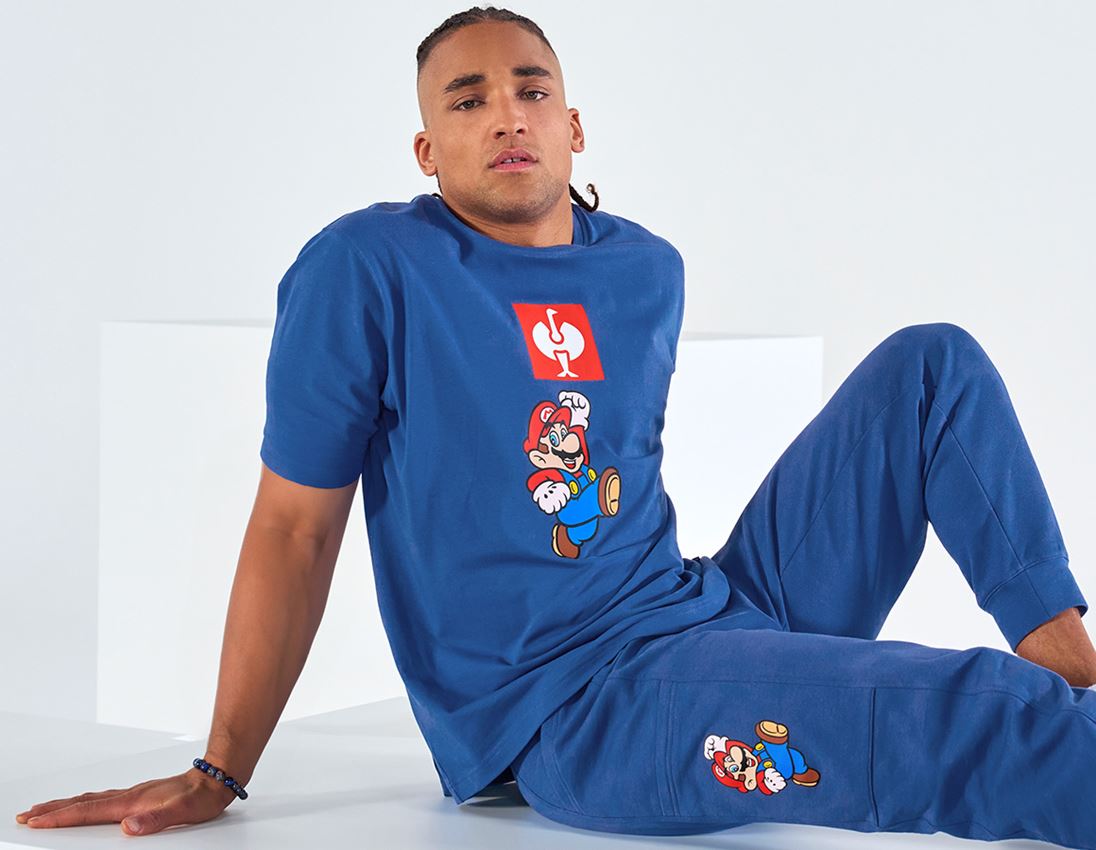 Bovenkleding: Super Mario T-shirt, heren + alkalisch blauw 3