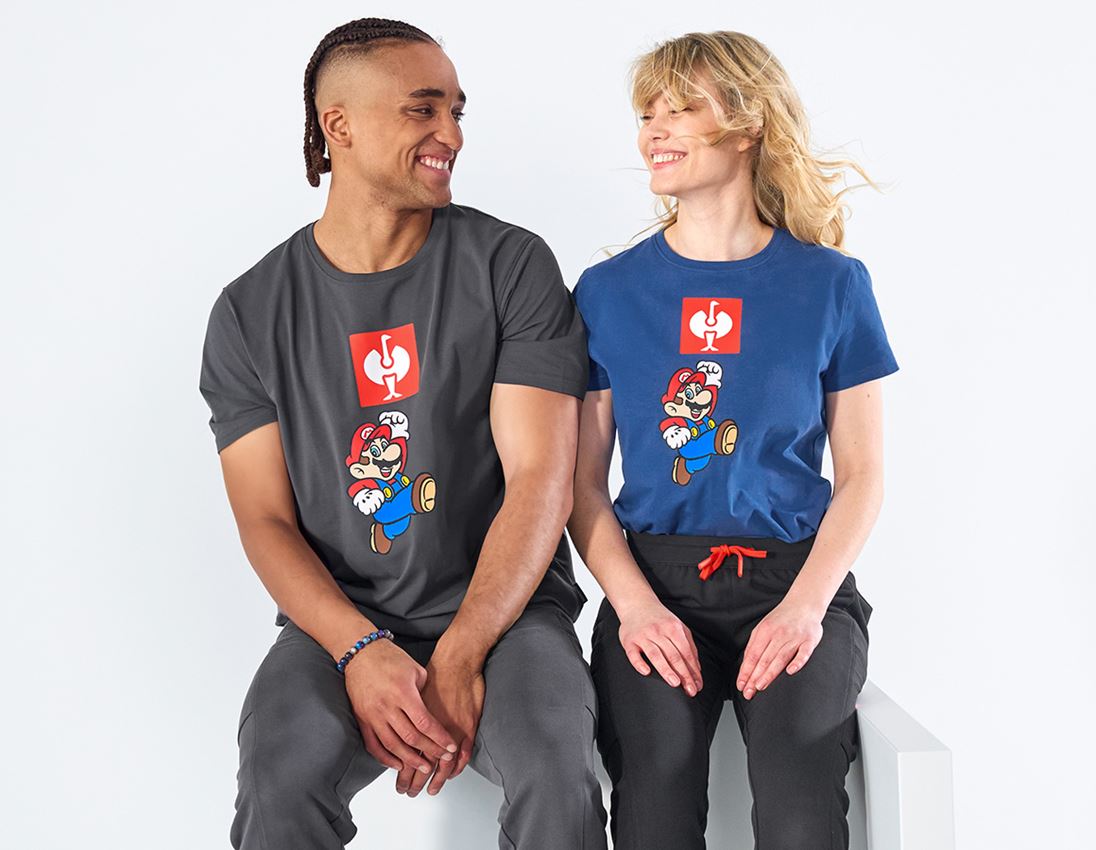 Bovenkleding: Super Mario T-shirt, heren + antraciet 1