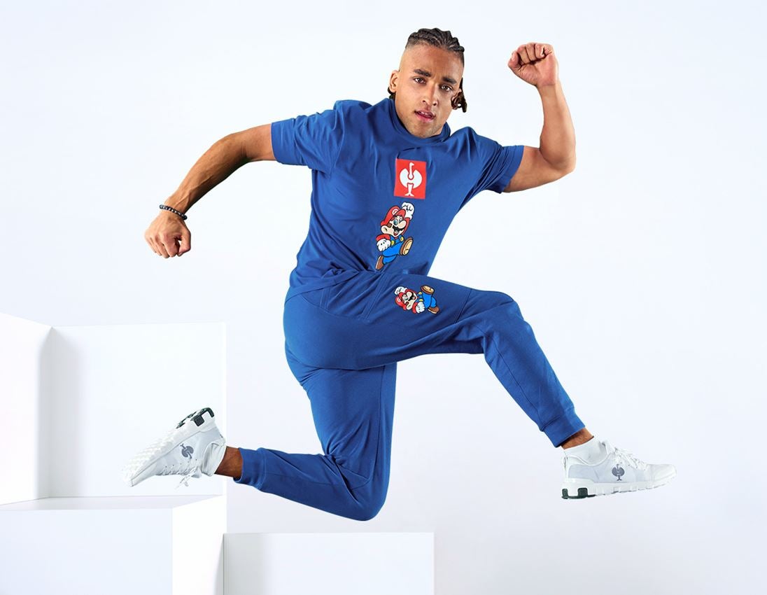 Bovenkleding: Super Mario T-shirt, heren + alkalisch blauw 2