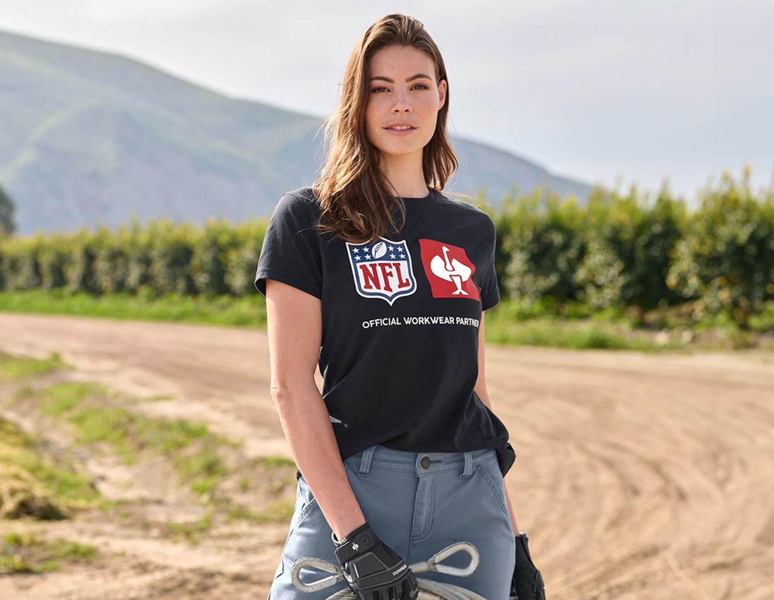 Samenwerkingen: NFL T-Shirt cotton, ladies + zwart