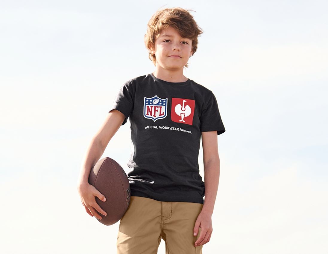 Samenwerkingen: NFL T-Shirt cotton, kids + zwart