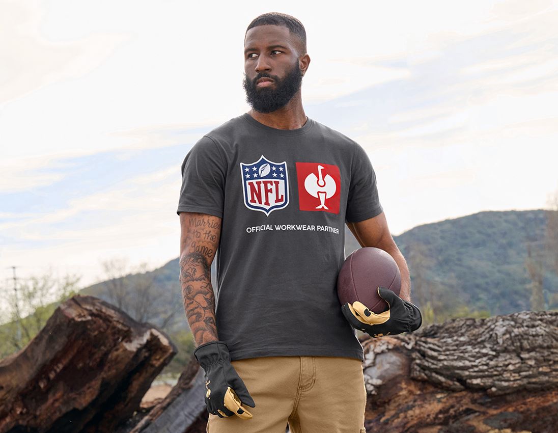 Kleding: NFL T-Shirt cotton + carbongrijs