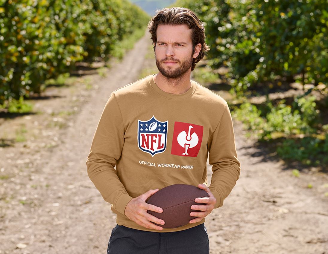 Kleding: NFL Sweatshirt cotton + amandelbruin 1