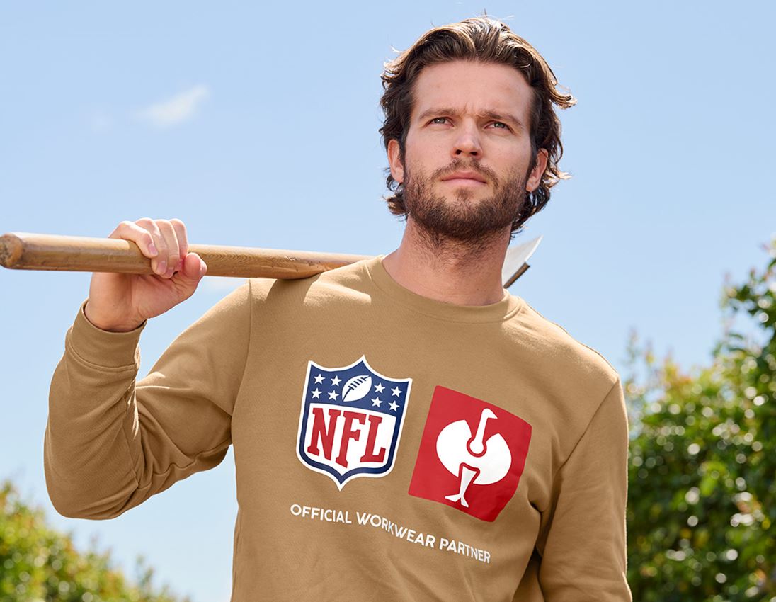 Bovenkleding: NFL Sweatshirt cotton + amandelbruin 2