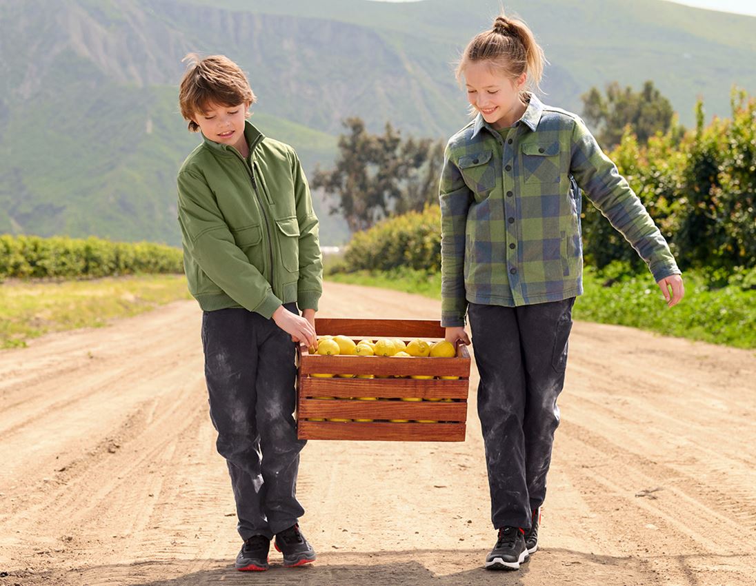 Bovenkleding: Allseason ruitjeshemd e.s.iconic, kinderen + berggroen/oxideblauw 5