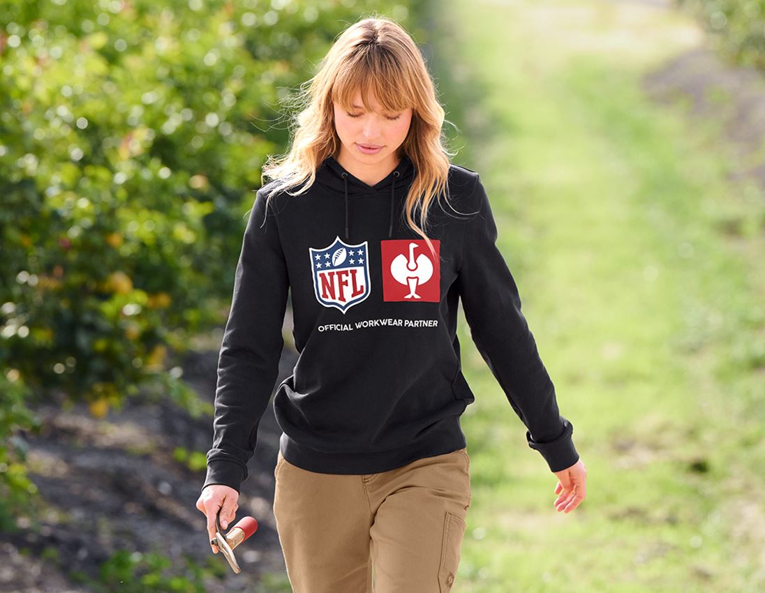 Samenwerkingen: NFL Hoodie cotton, ladies + zwart 1