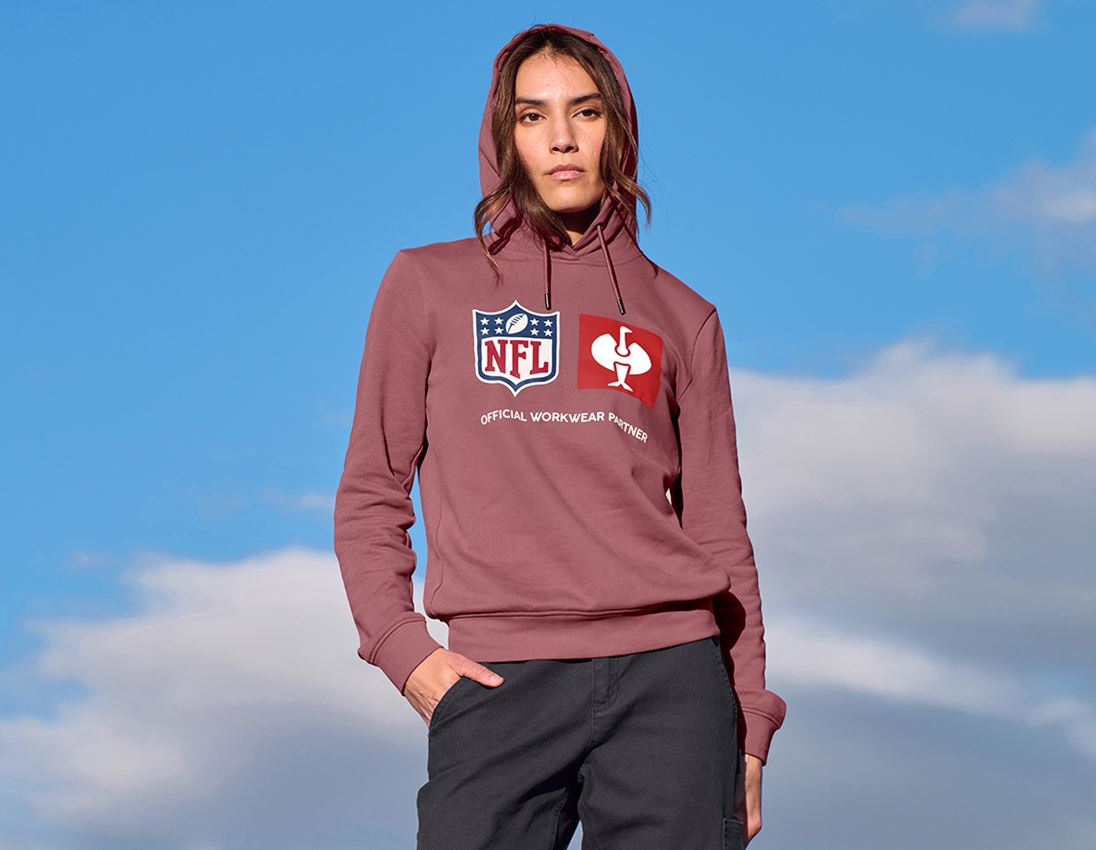 Samenwerkingen: NFL Hoodie cotton, ladies + oxiderood 2