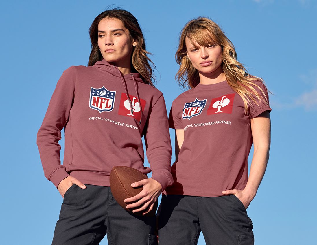 Kleding: NFL Hoodie cotton, ladies + oxiderood 4