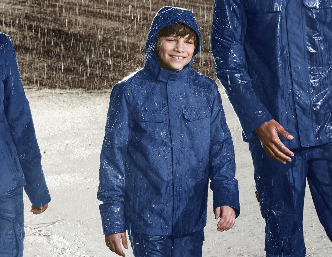 Jassen: Regenjack e.s.concrete, kinderen + alkalisch blauw