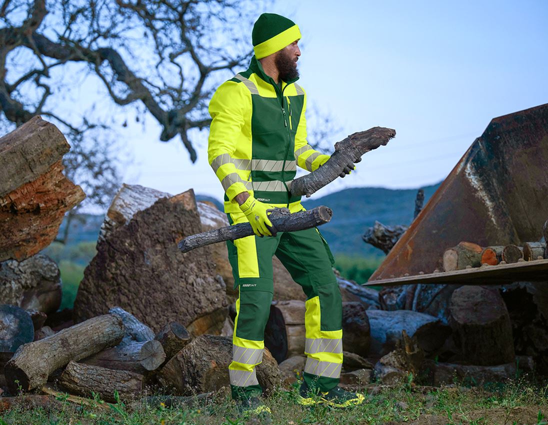 Werkjassen: Veiligheids-softshell-jack e.s.motion 24/7 + groen/signaalgeel 5