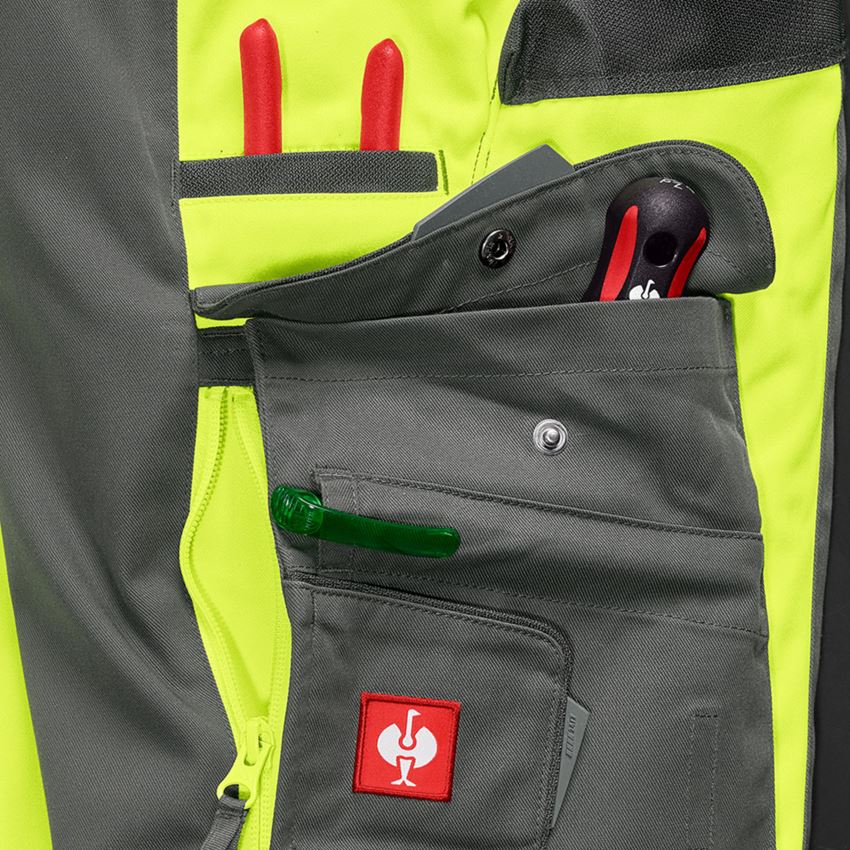 Kleding: Veiligheidswerkbroek e.s.motion 24/7 + antraciet/signaalgeel 2