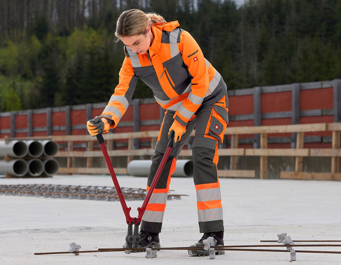 Werkbroeken: Veiligheidswerkbroek e.s.motion 24/7, dames + antraciet/signaaloranje 3