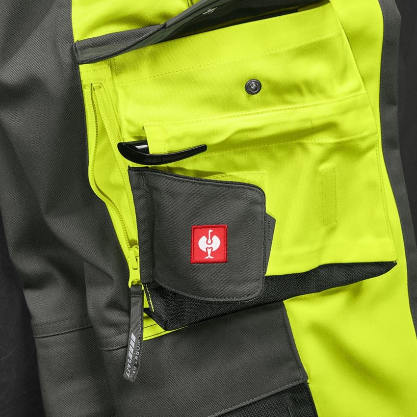 Kleding: Veiligheidswerkbroek e.s.motion 24/7, dames + antraciet/signaalgeel 2