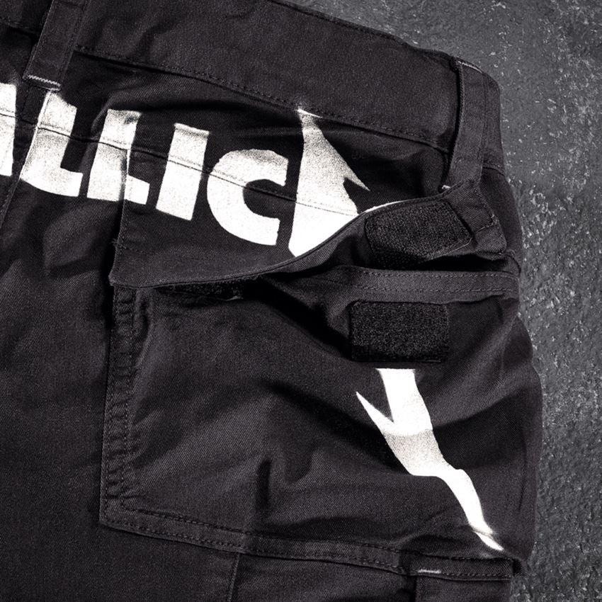 Kleding: Metallica twill shorts + zwart 2