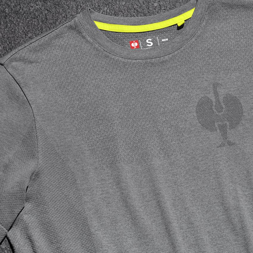 Kleding: T-Shirt seamless  e.s.trail + bazaltgrijs melange 2