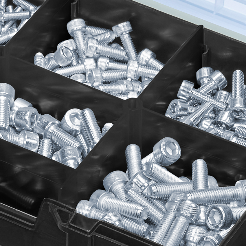 Schroeven: Cilinderbouten, ISO 4762 in STRAUSSbox mini 2