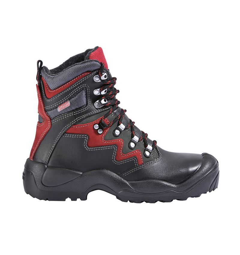 S3: S3 Winterveiligheidslaarzen Lech + zwart/antraciet/rood