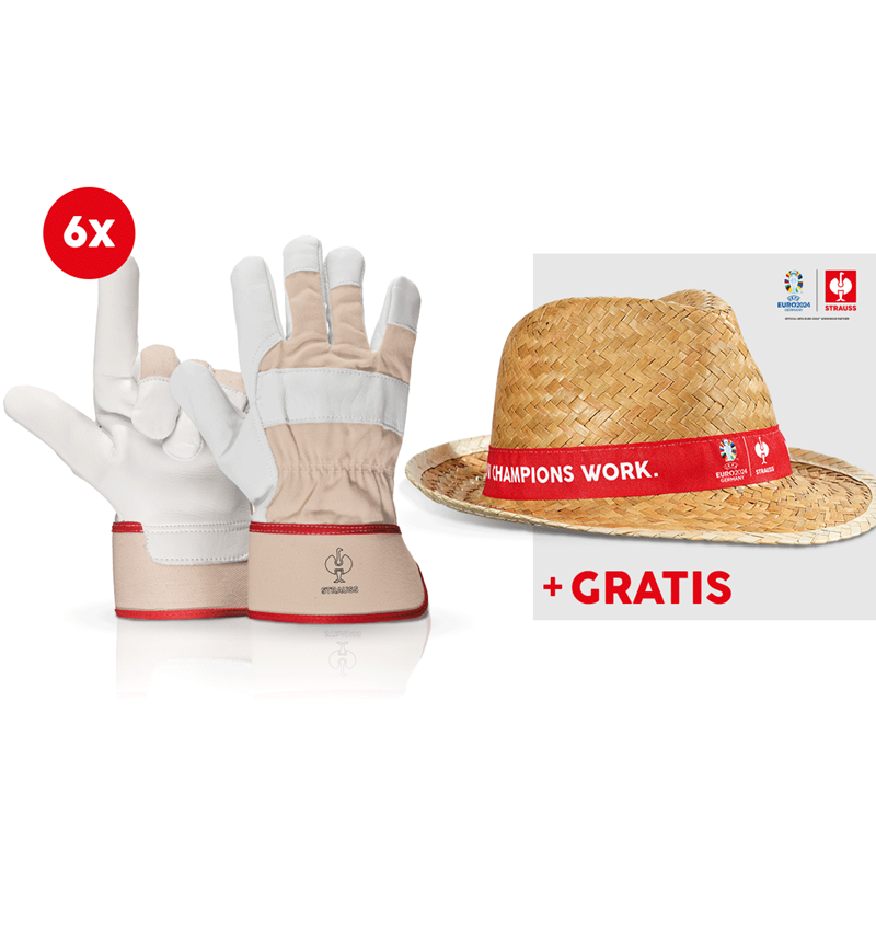 Samenwerkingen: 6x Vollederen handschoenen Phoenix + EURO2024 muts