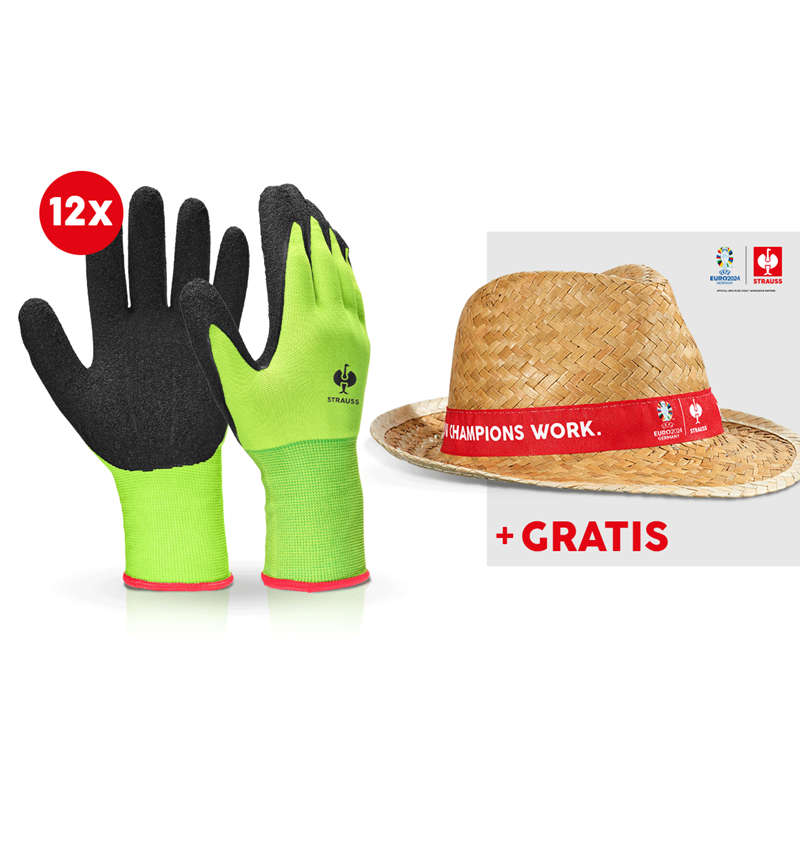 Samenwerkingen: 12x latex-gebreide hands. Senso Grip+EURO2024 muts