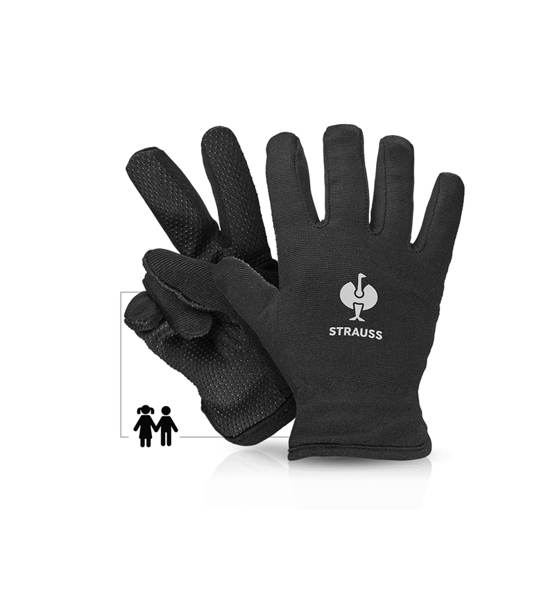 Accessoires: e.s. kinder-winterhandschoen Fleece Comfort + zwart