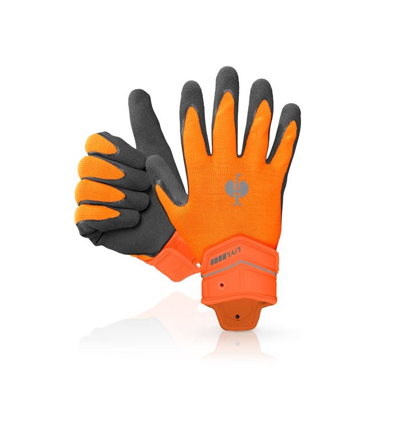 Onderwerpen: Hybride handschoenen e.s.motion 24/7 + signaaloranje/antraciet