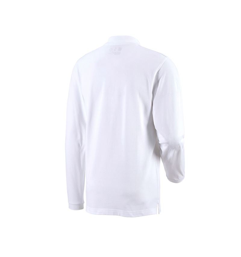 Schrijnwerkers / Meubelmakers: e.s. Longsleeve-Polo cotton Pocket + wit 2