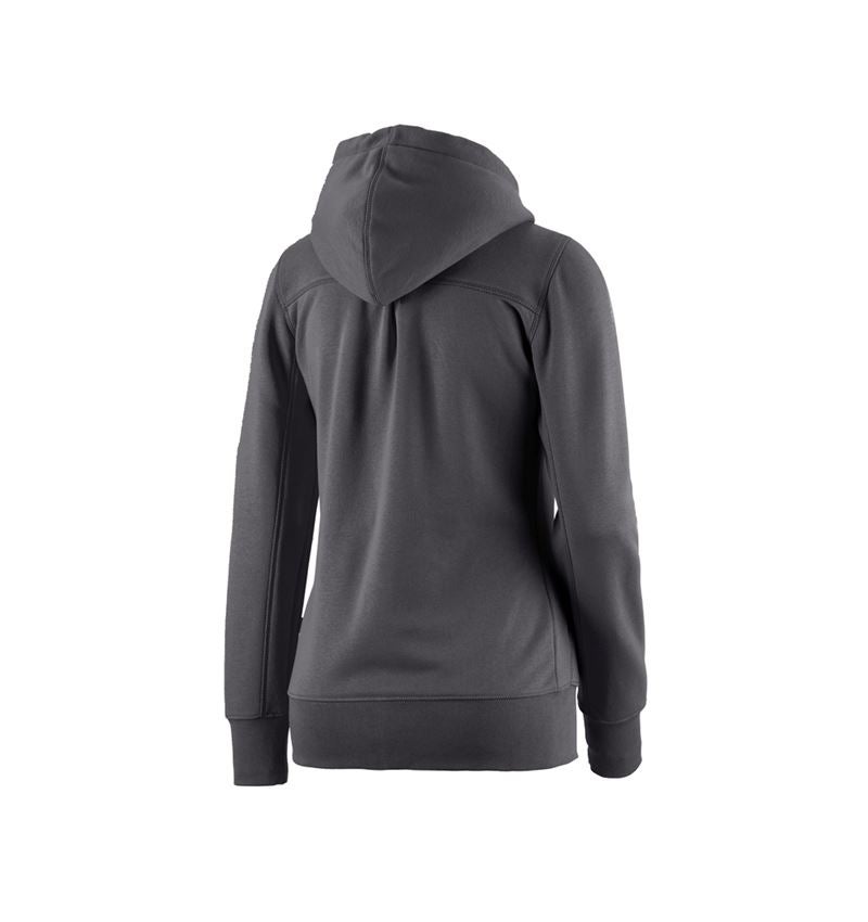 Bovenkleding: e.s. Hoody-Sweatjack poly cotton, dames + antraciet 1