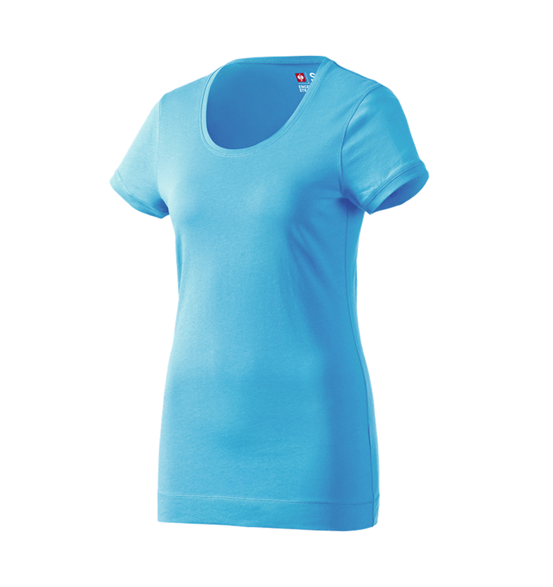 Bovenkleding: e.s. Long-Shirt cotton, dames + turquoise 1
