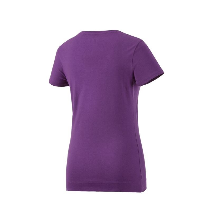 Bovenkleding: e.s. T-Shirt cotton stretch, dames + violet 3