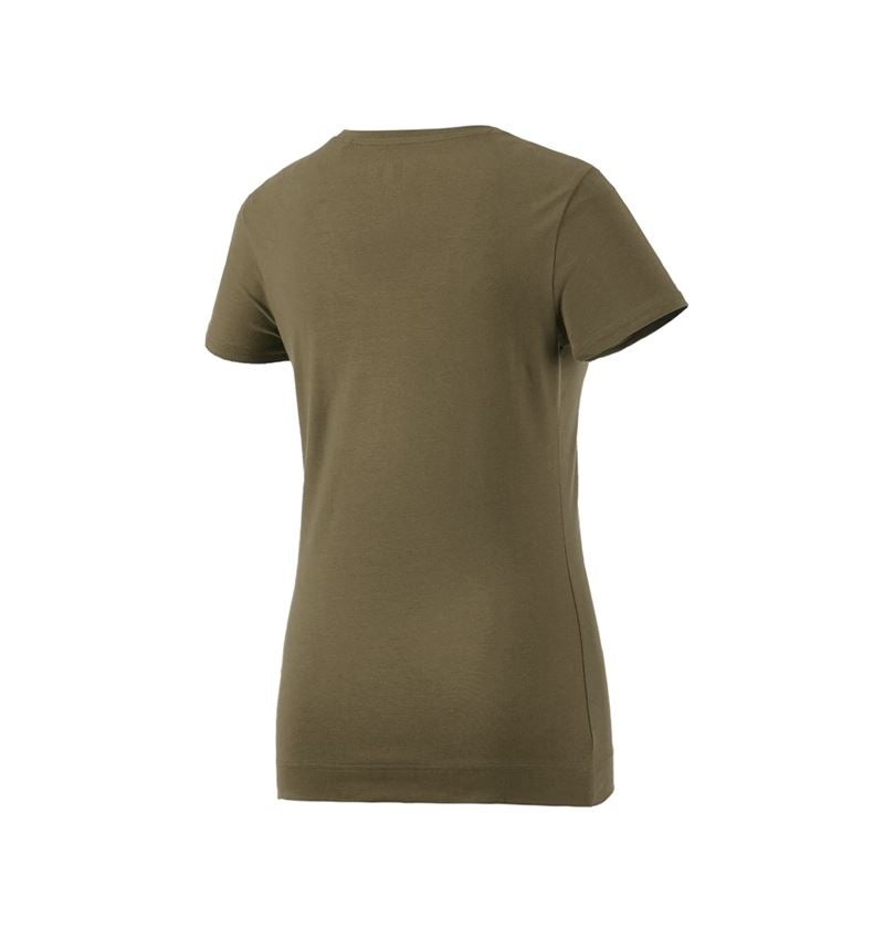 Onderwerpen: e.s. T-Shirt cotton stretch, dames + moddergroen 4