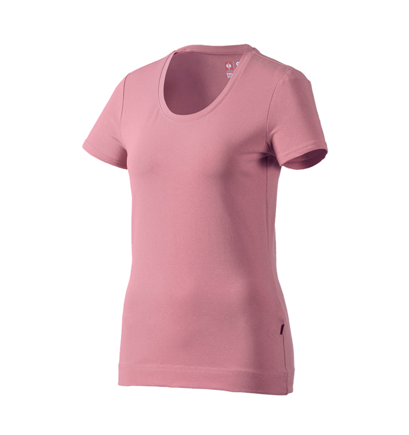 Bovenkleding: e.s. T-Shirt cotton stretch, dames + oudroze 2
