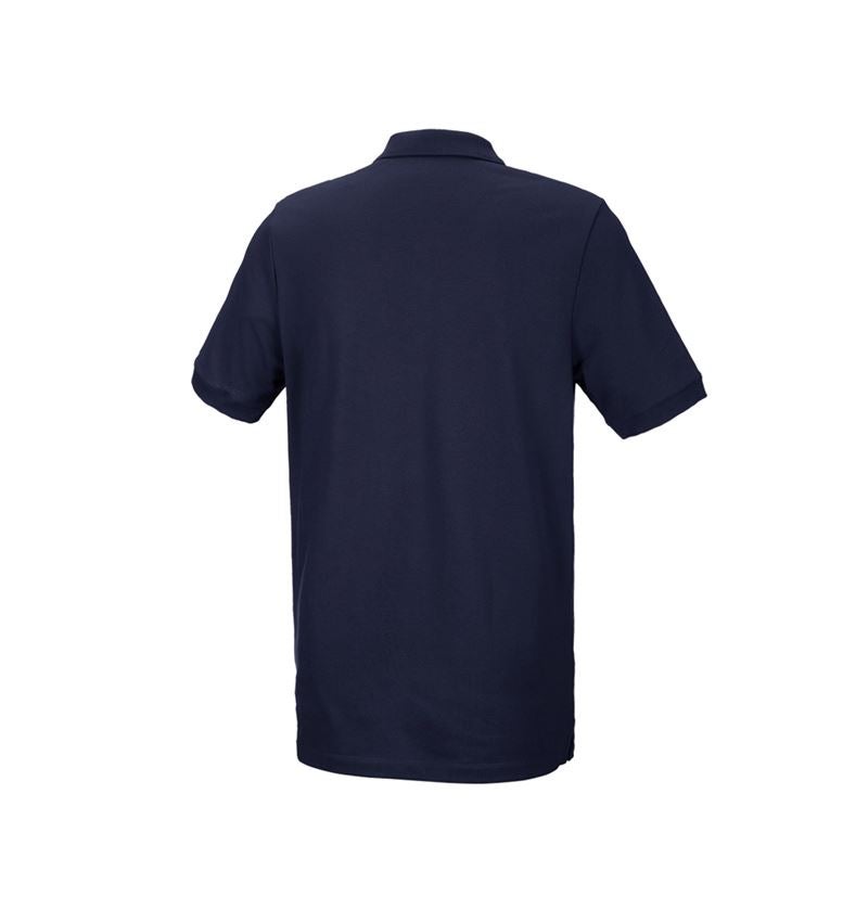 Bovenkleding: e.s. Piqué-Polo cotton stretch, long fit + donkerblauw 3