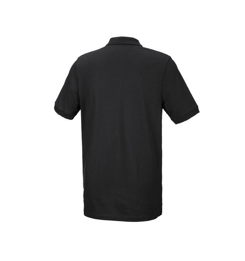 Bovenkleding: e.s. Piqué-Polo cotton stretch, long fit + zwart 3