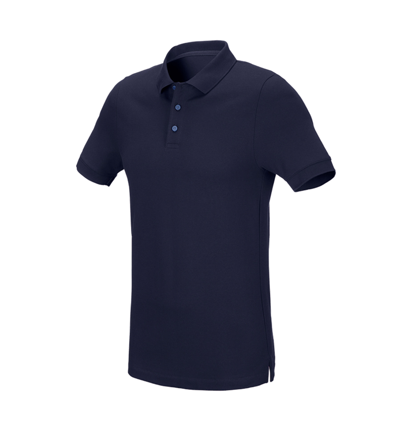Schrijnwerkers / Meubelmakers: e.s. Pique-Polo cotton stretch, slim fit + donkerblauw 2