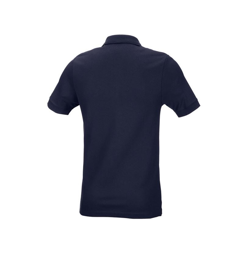 Schrijnwerkers / Meubelmakers: e.s. Pique-Polo cotton stretch, slim fit + donkerblauw 3