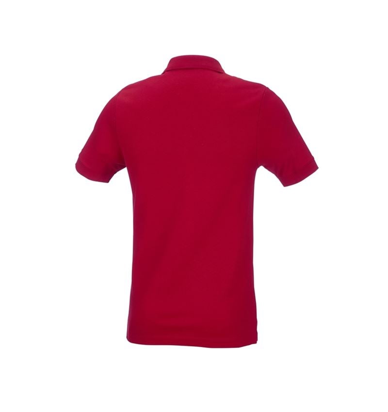 Bovenkleding: e.s. Pique-Polo cotton stretch, slim fit + vuurrood 3